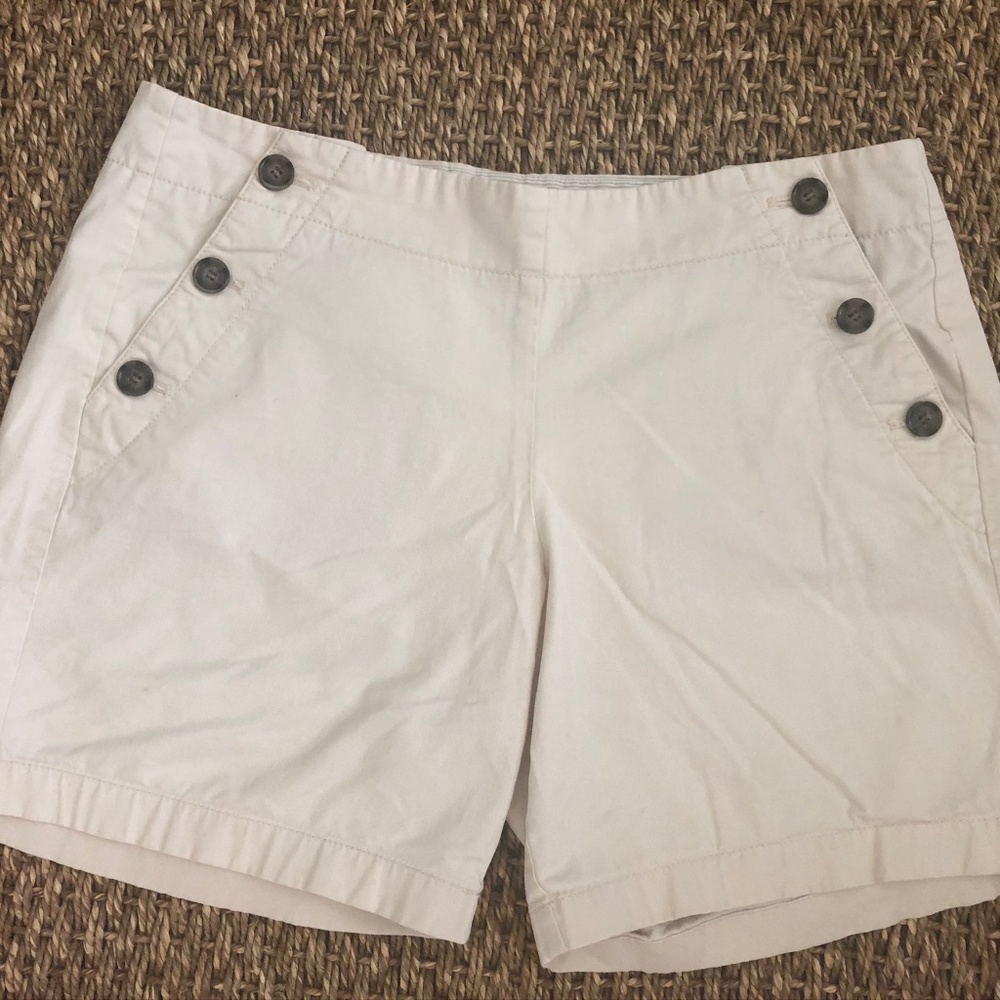 J. Crew Khaki Natural Color Shorts Sailor Button 8